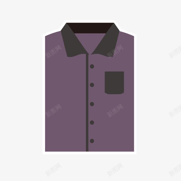 紫色衬衫png免抠素材_新图网 https://ixintu.com 一件 卡通 手绘 男士 简图 紫色 衬衫 黑色