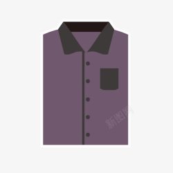 紫色衬衫素材