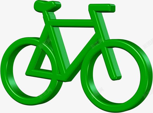 节能绿色自行车png免抠素材_新图网 https://ixintu.com 交通工具 手绘素材 绿色 自行车 节能元素