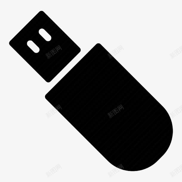黑色U盘png免抠素材_新图网 https://ixintu.com USB闪存 usb u盘 黑色