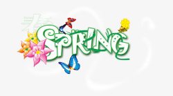 创意合成文字效果spring素材