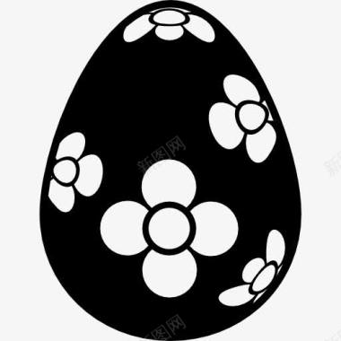 复活节蛋花标图标图标
