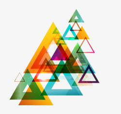 彩色三角环矢量图素材