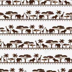 非洲动物无缝背景素材