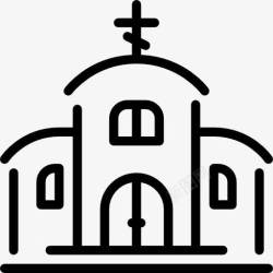 修道院教堂图标高清图片