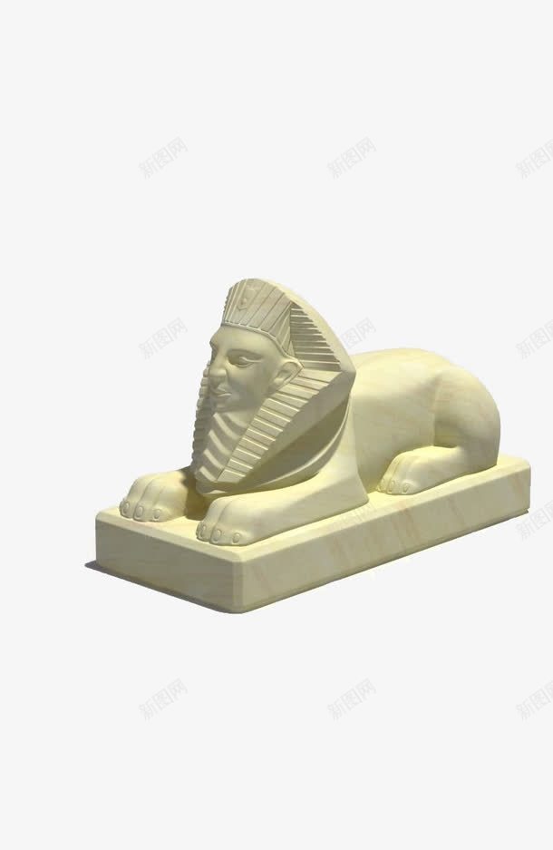 狮面人雕像png免抠素材_新图网 https://ixintu.com 白色 雕像 雕塑