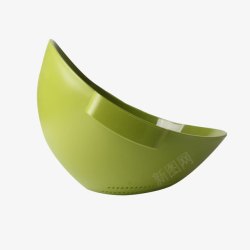 绿色厚塑料碗状洗菜篮素材