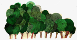 绿色卡通树素材