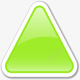 绿色三角按扭png免抠素材_新图网 https://ixintu.com 三角 按扭 白边 绿色
