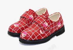 儿童红色小皮鞋素材