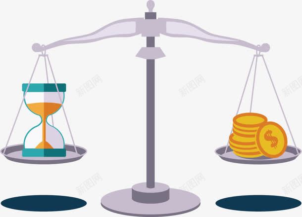 天平矢量图eps免抠素材_新图网 https://ixintu.com 商务 天平 天平砝码 水平称 沙漏 矢量图 金币 金融