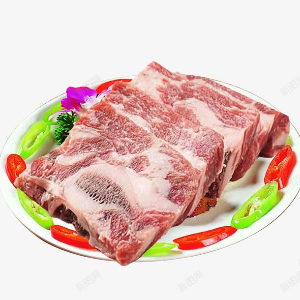 一盘五花肉肉排png免抠素材_新图网 https://ixintu.com 猪肉 生鲜 美食 肉排 肉类 食材