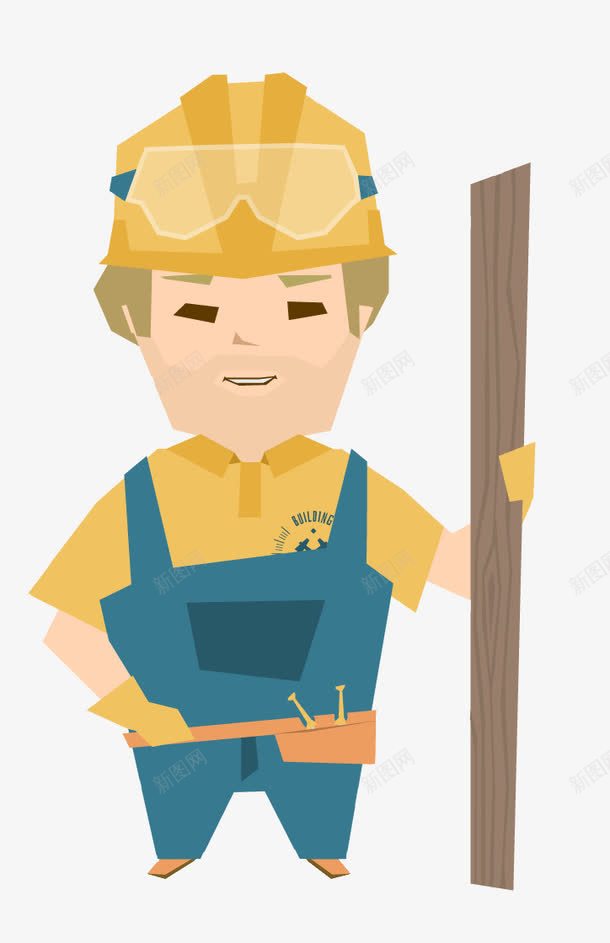 建筑工人png免抠素材_新图网 https://ixintu.com 工人 彩色 插画 简约 职业人物