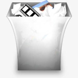 白色垃圾箱白色垃圾箱图标高清图片