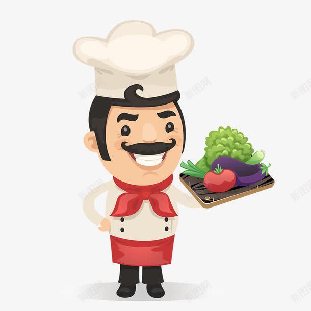 可爱卡通厨师png免抠素材_新图网 https://ixintu.com 厨师 茄子 蔬菜 西红柿