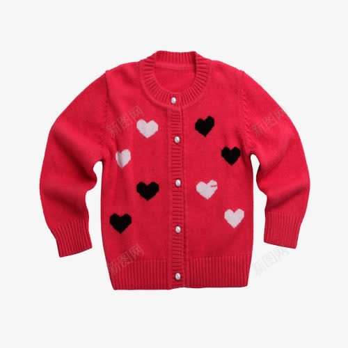一件红色毛衣png免抠素材_新图网 https://ixintu.com 产品实物 可爱 毛衣 爱心 童装 红色
