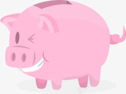 粉色猪存钱罐素材