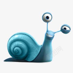 蓝色蜗牛png免抠素材_新图网 https://ixintu.com 动物 爬行的蜗牛 蜗牛