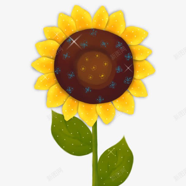 黄色的向日葵花朵png免抠素材_新图网 https://ixintu.com 向日葵 向日葵素材 植物 花 花朵 黄花