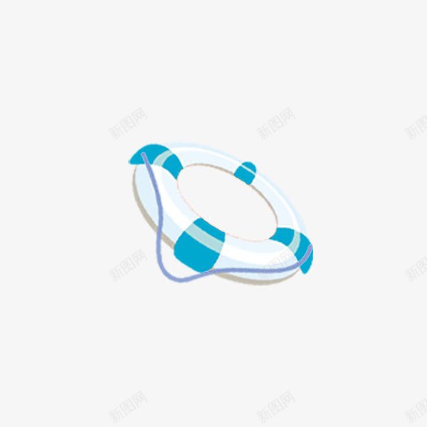 游泳圈png免抠素材_新图网 https://ixintu.com 夏日 海边 游泳圈 蓝白
