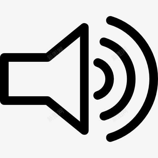 扬声器高音量图标png_新图网 https://ixintu.com 多媒体扬声器 扬声器的音量