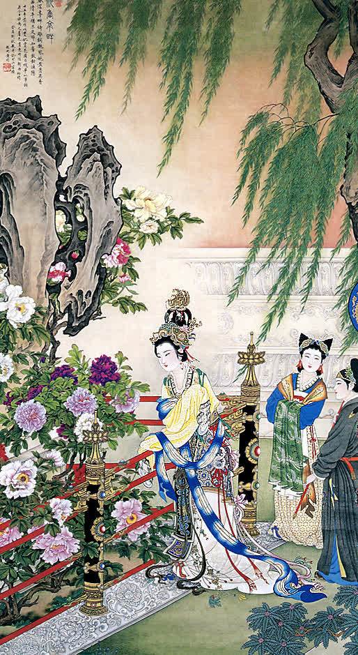 唯美细致国画png免抠素材_新图网 https://ixintu.com 中国画 侍女画 古代侍女 唯美细致国画 宣纸画 工笔人物画 工笔细描 诗情画意