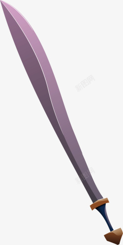 游戏用紫红色刀剑刀具矢量图素材
