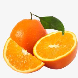 切开橙子素材