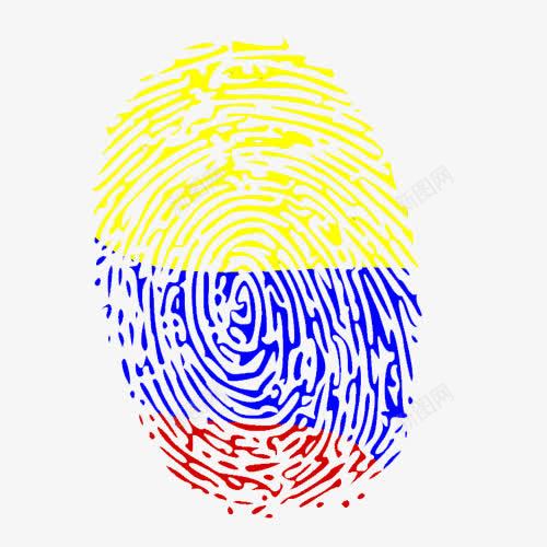 哥伦比亚指纹png免抠素材_新图网 https://ixintu.com 彩色 指纹 纹理 验证