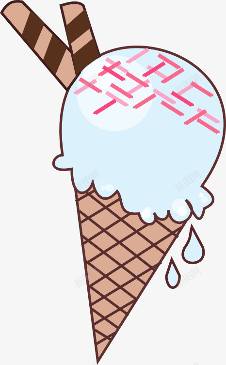 浅蓝冰淇淋png免抠素材_新图网 https://ixintu.com 冰淇淋 蓝色冰淇淋 食物