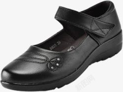 黑色舒适女鞋中年素材