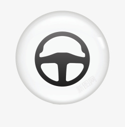 圆形汽车方向盘按钮素材