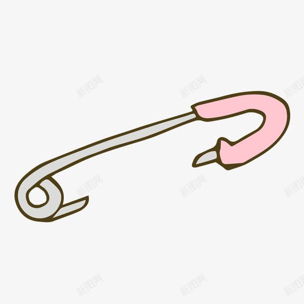 粉色回形针png免抠素材_新图网 https://ixintu.com 卡通 回形针 手绘 粉色