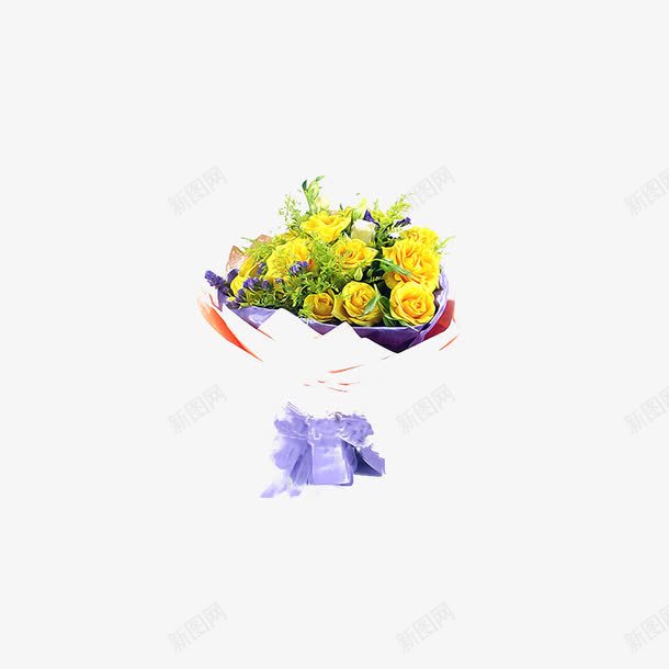 黄玫瑰png免抠素材_新图网 https://ixintu.com 玫瑰花束 花卉 装饰 黄玫瑰