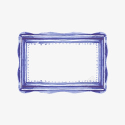 四边形画框蓝色四边形相框装饰高清图片