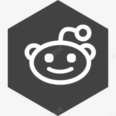 六角媒体Reddit社会Miu图标图标