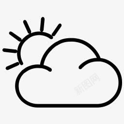 部分多云的swankyoutlinesicons图标png_新图网 https://ixintu.com Cloudy Partly 多云的 部分