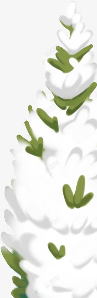 手绘圣诞节绿色植物装饰雪花png免抠素材_新图网 https://ixintu.com 圣诞节 绿色植物 装饰 雪花
