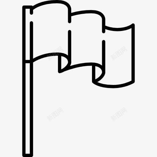 长挥舞旗帜的图标png_新图网 https://ixintu.com 举白旗 和平 地图和国旗 投降 旗杆 白色的旗