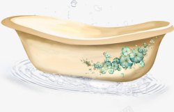 水上的浴缸素材