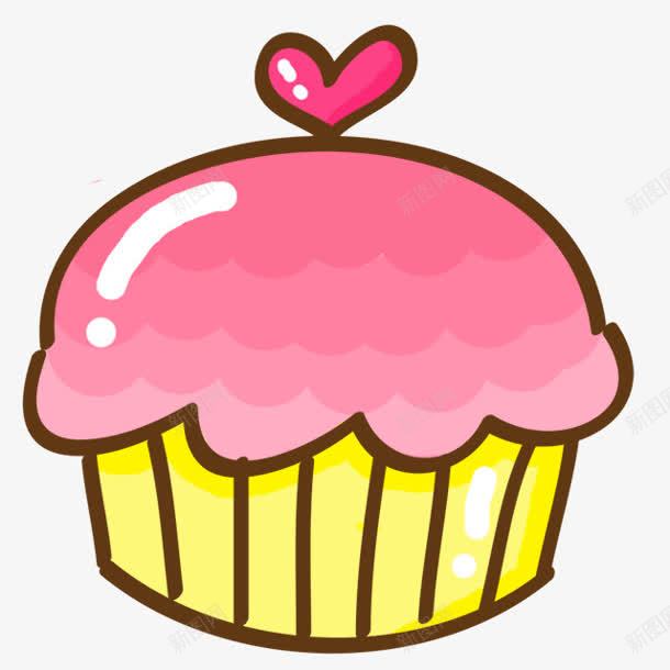 卡通粉色纸杯蛋糕图标png_新图网 https://ixintu.com 卡通 粉色 纸杯 蛋糕