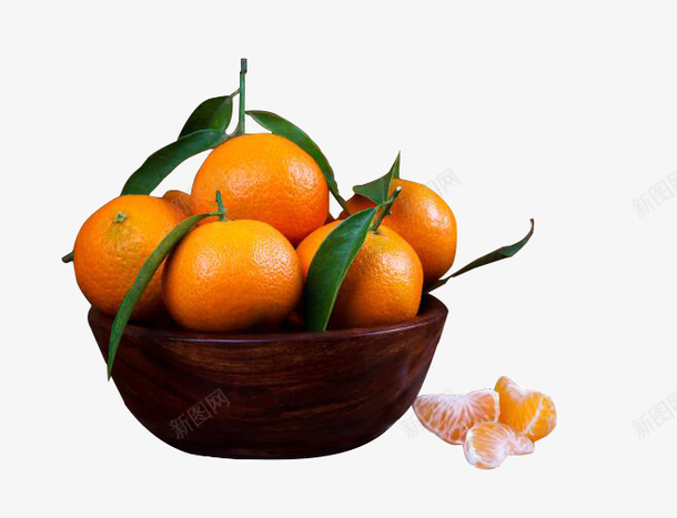 一盆带叶子的橘子png免抠素材_新图网 https://ixintu.com 一盆橘子 带叶子的橘子 桔子 橘片
