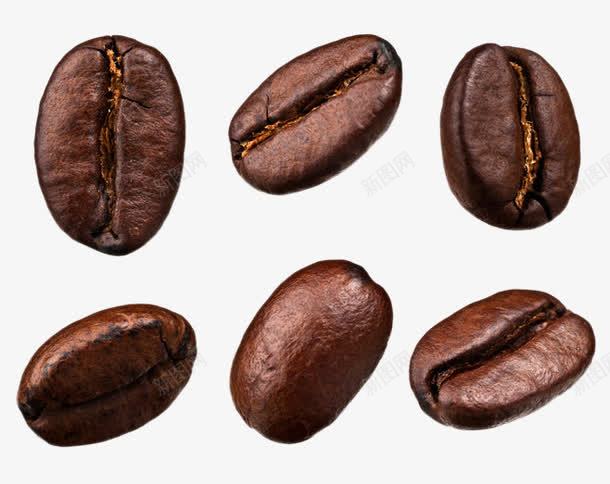 一粒粒的咖啡豆png免抠素材_新图网 https://ixintu.com 免费PNG 地方特产 泡水 褐色 食物