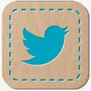 圆角社交媒体网页图标twitter鸟图标