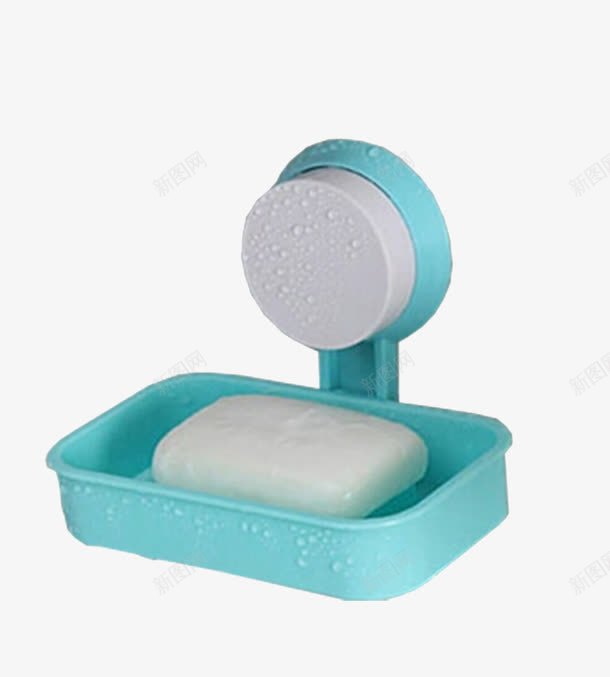 吸盘肥皂盒蓝色png免抠素材_新图网 https://ixintu.com 产品实物 吸盘 肥皂盒 蓝色