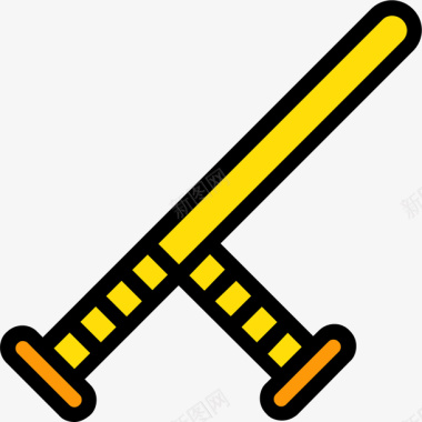 黄色警棍icon矢量图图标图标