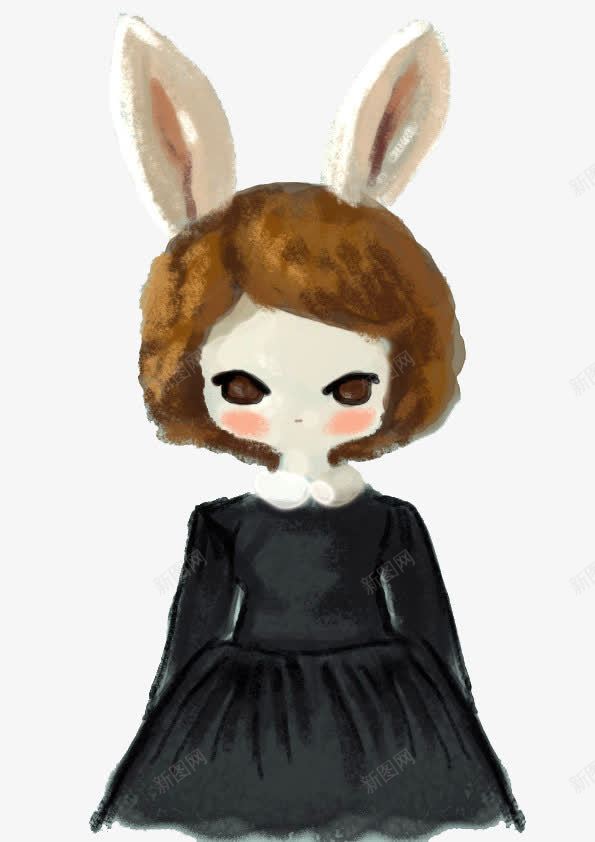 卡通兔女郎png免抠素材_新图网 https://ixintu.com 兔子装 卡通 手绘