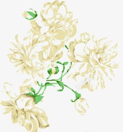 水墨画花素材