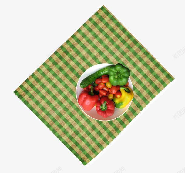野餐桌布png免抠素材_新图网 https://ixintu.com 一盆菜 桌布 野餐 食物