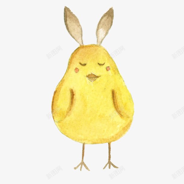 长耳朵的小鸡png免抠素材_新图网 https://ixintu.com 小鸡 矢量装饰 耳朵 装饰 黄色的小鸡